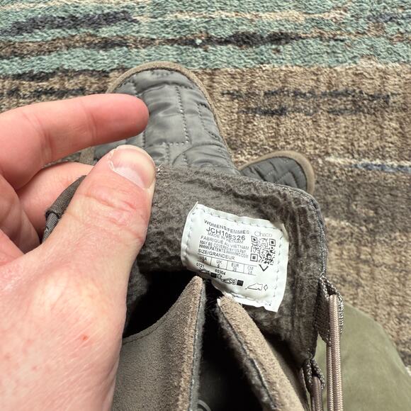Women's Chaco Brown Gray Quilted Mid-Rise Outdoor Borealis Ridge Boots Sz 7 - Picture 7 of 7